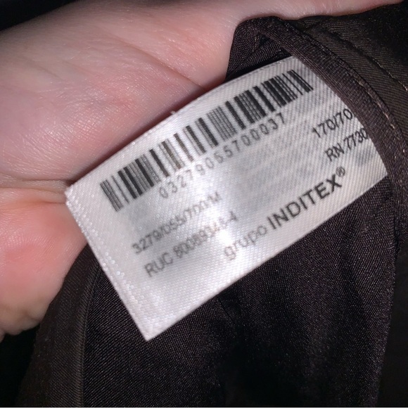 Zara Collection Brown Viscose Ankle Pants M - Picture 9 of 13